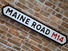 Maine Road Sign Wooden Faux