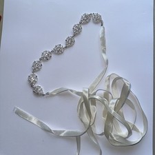 Beautiful Bridal Belt On Ivory Ribbon 