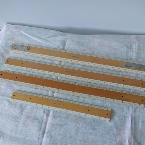 Vintage rulers set industrial - vintage,