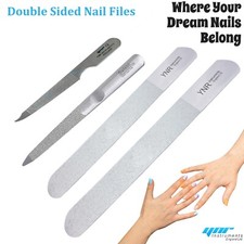 Stainless Steel Nail Files Double Sided Metal Nail File Manicure Pedicure Use UK