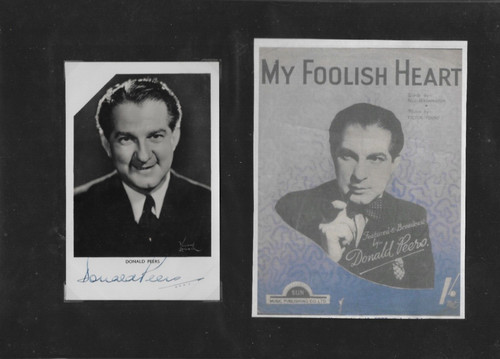 Donald peers signed autograph - donald,