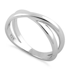 Plain 925 Sterling Silver X
