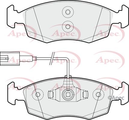 Apec front brake pad - brake, set