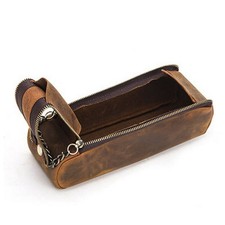 Genuine Leather Zipper Pen