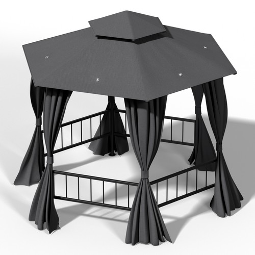 Deep grey hexagonal - grey,
