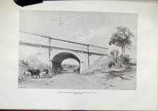 Original Old Vintage Print