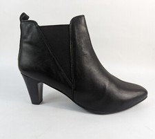 Soleflex Premium Leather Mid Heel Ankle Boots Uk 8 Pristine New