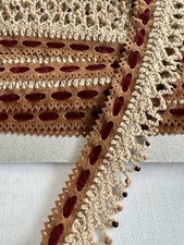 Vintage Beaded Crochet Lace