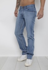 Men's Denim Jeans Zip Fly Bleach Wash 28 30 32 34 36 38 40 CALVIN demina