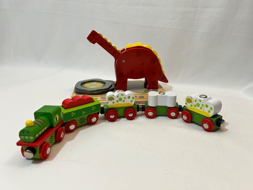 Wooden bigjigs dinosaur - wooden, crane