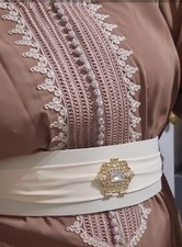 Moroccan Kaftan Dress Women Embroidered Casual Eid, Size /M/L