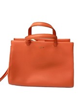 agnes b. Leather Shoulder Bag Pink Solid User-Size