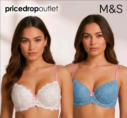 Lace push bra cream - lace, push-up