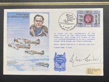 1977 GROUP CAPTAIN SIR DOUGLAS BADER SIGNED "HISTORIC AVIATORS" COVER RAFM HA20