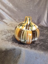 Vintage Dragon Pottery Rhayader Covered Beetroot Serving Jar Pot Stripes