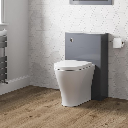 Grey gloss concealed cistern - concealed,