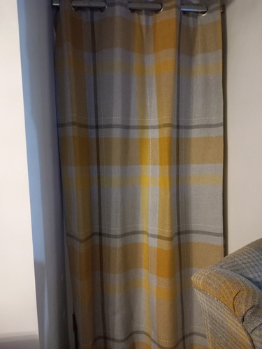 Pair 55w 77l - check, ochre