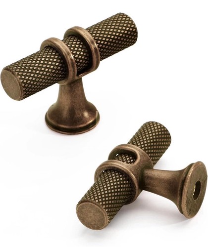 Antique brass knurled - knurled, cabinet