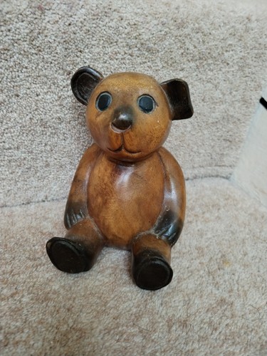 Vintage hand crafted wood - hand, bear