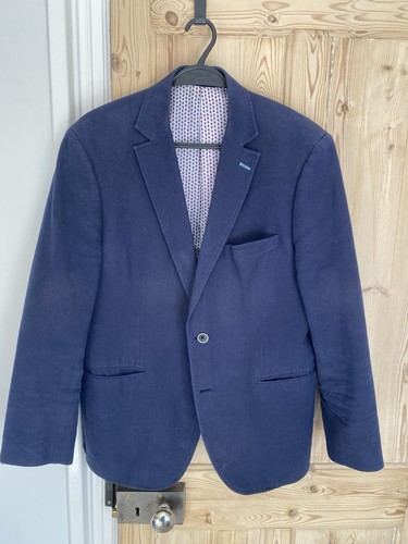 Lovely blue lined oxford linen - lovely,