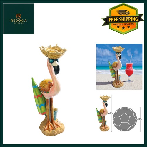Pink flamingo garden statue - flamingo,