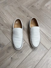 Mens Loafers Patrick Cox Wannabe Winston White Leather Cream 44 10 Men's Driving
