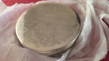 Antique Sliver Plated Place Mats - Set Of Six ,Beautifully Decorated & Boxed