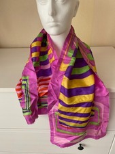 Vintage Jacques fath boutique Paris Abstract Silk Scarf - 115m x 29cm