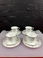 4 x Wedgwood Pink Garland Tea