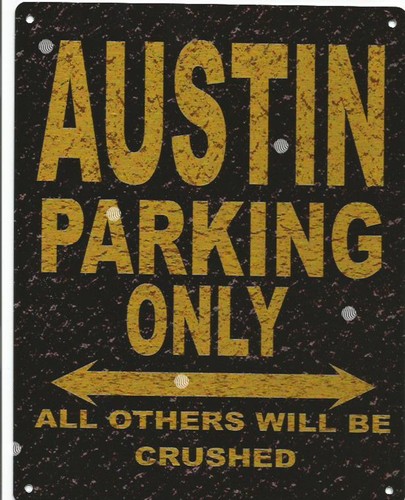 Austin parking metal - austin, sign