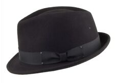 Bailey Hats Wynn Crushable Trilby Hat - Black 57 cm (7 3/4) Medium - Made in USA