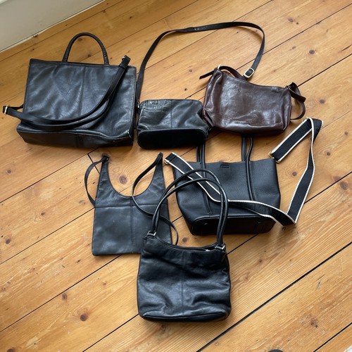 Black brown leather - brown, handbags