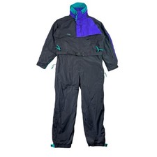 Men’s Columbia Sportswear Full Ski Suit Black Purple XL 