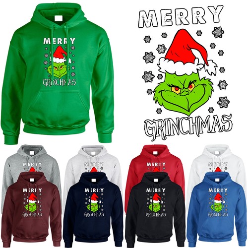 Grinch mens hoodie xmas tree - grinch,