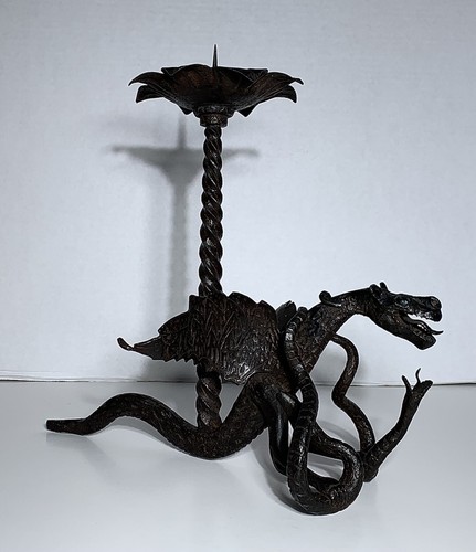 Antique wrought iron gargoyle - wrought,