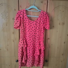 VGC Next Runway collection Pink Spotted Dress With Open Back Design Size 14