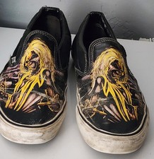 VTG Iron Maiden “Killers” Vans Sneakers Men's Sz 11 Slip-On Shoes Metal Band 