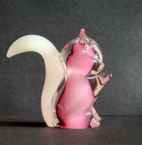 Murano pink art - glass, squirrel