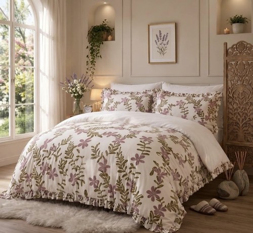 100 cotton floral duvet - cotton,
