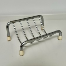 Vintage Chrome Bathroom Rack Caddy Soap Dish