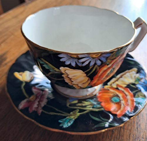 Aynsley crocus black - , teacup