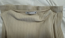 Zara Beige Ribbed Knit