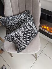 Clarke & Clarke Cushion Black Texture Fabric Cushion
