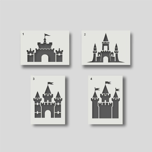 Castle stencils reusable - stencils,