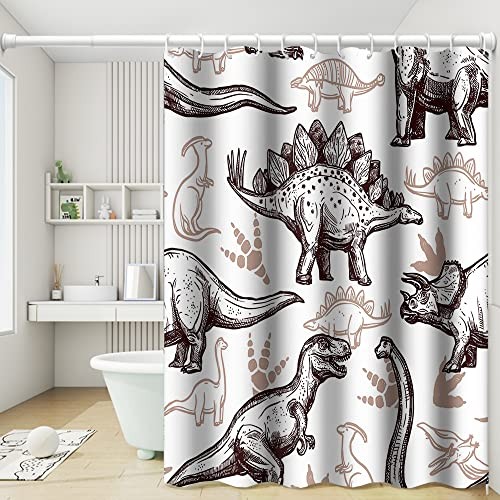 Dinosaur world bathroom shower - dinosaur,