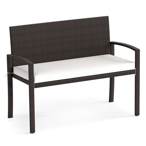 Patio rattan loveseat - patio, wicker