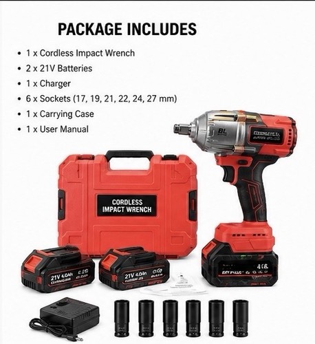 Cordless impact wrench 1200 - impact, nm