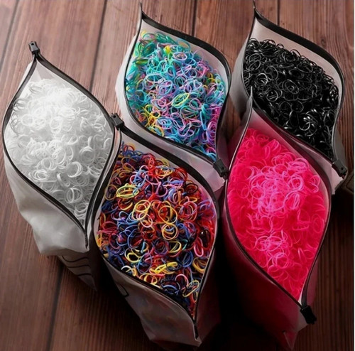 Mini clear hair elastics - mini,