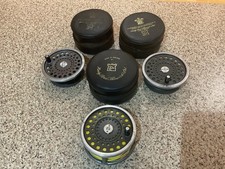 HARDY MARQUIS SALMON No. 2 REEL + 2 SPARE SPOOLS & LEATHER CASES