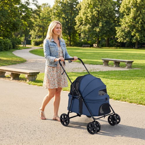 Foldable dog carrier stroller - dog,